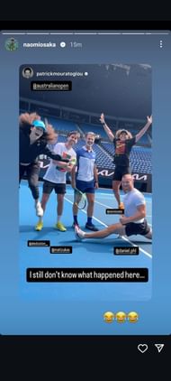 Screengrab of Naomi Osaka's Instagram story (@Naomiosaka)